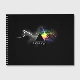 Альбом для рисования с принтом Pink Floyd Logo в Санкт-Петербурге, 100% бумага
 | матовая бумага, плотность 200 мг. | Тематика изображения на принте: англия | басы | британия | гитара | группа | дым | космос | логотип | музыка | песни | пинк флойд | призма | радуга | рок | свет