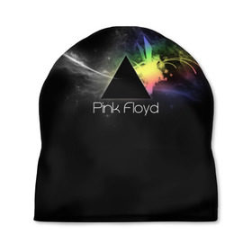 Шапка 3D с принтом Pink Floyd Logo в Санкт-Петербурге, 100% полиэстер | универсальный размер, печать по всей поверхности изделия | англия | басы | британия | гитара | группа | дым | космос | логотип | музыка | песни | пинк флойд | призма | радуга | рок | свет