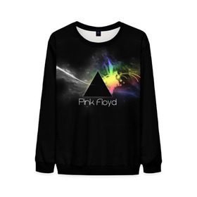 Мужской свитшот 3D с принтом Pink Floyd Logo в Санкт-Петербурге, 100% полиэстер с мягким внутренним слоем | круглый вырез горловины, мягкая резинка на манжетах и поясе, свободная посадка по фигуре | англия | басы | британия | гитара | группа | дым | космос | логотип | музыка | песни | пинк флойд | призма | радуга | рок | свет