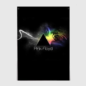 Постер с принтом Pink Floyd Logo в Санкт-Петербурге, 100% бумага
 | бумага, плотность 150 мг. Матовая, но за счет высокого коэффициента гладкости имеет небольшой блеск и дает на свету блики, но в отличии от глянцевой бумаги не покрыта лаком | англия | басы | британия | гитара | группа | дым | космос | логотип | музыка | песни | пинк флойд | призма | радуга | рок | свет