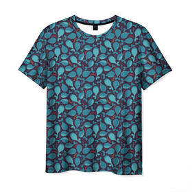 Мужская футболка 3D с принтом Киты в Санкт-Петербурге, 100% полиэфир | прямой крой, круглый вырез горловины, длина до линии бедер | кит | рыба