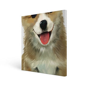 Холст квадратный с принтом Коржик в Санкт-Петербурге, 100% ПВХ |  | Тематика изображения на принте: corgi | dog | korgi | вельш корги | дог | кардиган | корги | пемброк | собака | щенок
