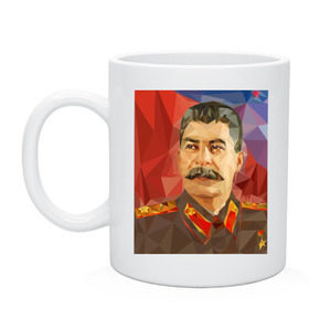 Кружка с принтом Сталин в Санкт-Петербурге, керамика | объем — 330 мл, диаметр — 80 мм. Принт наносится на бока кружки, можно сделать два разных изображения | Тематика изображения на принте: ссср | сталин
