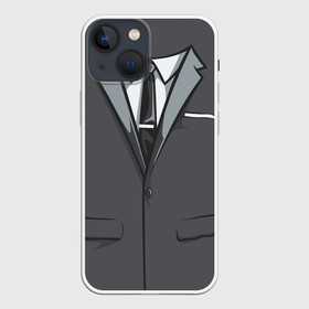 Чехол для iPhone 13 mini с принтом Костюм в Санкт-Петербурге,  |  | Тематика изображения на принте: галстук | классика | костюм | пиджак | стиль | строгий