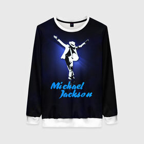 Женский свитшот 3D с принтом Майкл Джексон в Санкт-Петербурге, 100% полиэстер с мягким внутренним слоем | круглый вырез горловины, мягкая резинка на манжетах и поясе, свободная посадка по фигуре | michael jackson | король