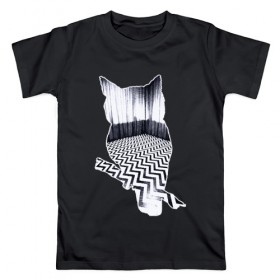 Мужская футболка хлопок с принтом OWL в Санкт-Петербурге, 100% хлопок | прямой крой, круглый вырез горловины, длина до линии бедер, слегка спущенное плечо. | арт | животные | птицы | сериал | сова | твин пикс | фильмы