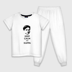 Детская пижама хлопок с принтом Kappa в Санкт-Петербурге, 100% хлопок |  брюки и футболка прямого кроя, без карманов, на брюках мягкая резинка на поясе и по низу штанин
 | cs go | kappa | каппа | кс го