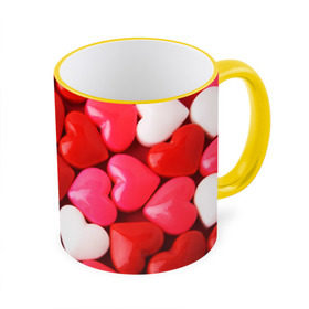 Кружка 3D с принтом Candy в Санкт-Петербурге, керамика | ёмкость 330 мл | Тематика изображения на принте: heart | love | любовь | сердца