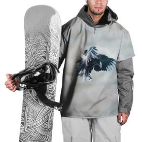 Накидка на куртку 3D с принтом Орлиная атака в Санкт-Петербурге, 100% полиэстер |  | Тематика изображения на принте: клюв | коршун | крылья | небо | облака | опасность | орел | охота | полет. перья | птица | хищник