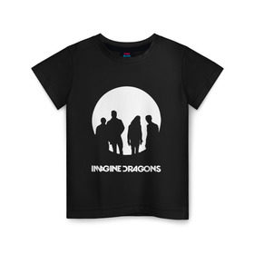 Детская футболка хлопок с принтом Imagine Dragons в Санкт-Петербурге, 100% хлопок | круглый вырез горловины, полуприлегающий силуэт, длина до линии бедер | imagine dragons