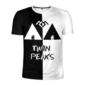 Мужская футболка 3D спортивная с принтом Twin Peaks в Санкт-Петербурге, 100% полиэстер с улучшенными характеристиками | приталенный силуэт, круглая горловина, широкие плечи, сужается к линии бедра | арт | сериал | твин пикс | фильмы | черно белые
