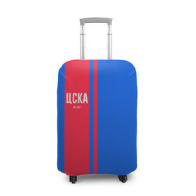 Чехол для чемодана 3D с принтом ЦСКА в Санкт-Петербурге, 86% полиэфир, 14% спандекс | двустороннее нанесение принта, прорези для ручек и колес | кони | москва | цска