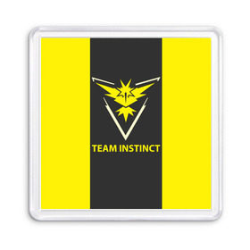 Магнит 55*55 с принтом Team instinct в Санкт-Петербурге, Пластик | Размер: 65*65 мм; Размер печати: 55*55 мм | Тематика изображения на принте: game | игра | игрок | инстинкт | пикачу | покемон