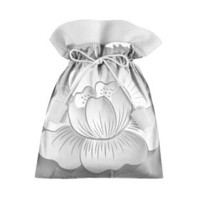 Подарочный 3D мешок с принтом Grey flowers в Санкт-Петербурге, 100% полиэстер | Размер: 29*39 см | Тематика изображения на принте: 