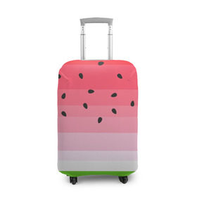 Чехол для чемодана 3D с принтом Арбузик в Санкт-Петербурге, 86% полиэфир, 14% спандекс | двустороннее нанесение принта, прорези для ручек и колес | pattern | trend | арбуз | зеленый | косточки | красный | мода | патерн | паттерн | розовый | текстура | тренд | фрукт | ягода