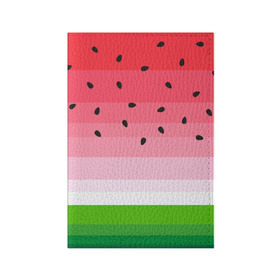 Обложка для паспорта матовая кожа с принтом Арбузик в Санкт-Петербурге, натуральная матовая кожа | размер 19,3 х 13,7 см; прозрачные пластиковые крепления | pattern | trend | арбуз | зеленый | косточки | красный | мода | патерн | паттерн | розовый | текстура | тренд | фрукт | ягода