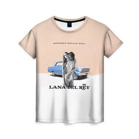 Женская футболка 3D с принтом Lana Del Rey в Санкт-Петербурге, 100% полиэфир ( синтетическое хлопкоподобное полотно) | прямой крой, круглый вырез горловины, длина до линии бедер | Тематика изображения на принте: 