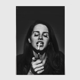 Постер с принтом Lana Del Rey в Санкт-Петербурге, 100% бумага
 | бумага, плотность 150 мг. Матовая, но за счет высокого коэффициента гладкости имеет небольшой блеск и дает на свету блики, но в отличии от глянцевой бумаги не покрыта лаком | lana del rey | лана дель рей