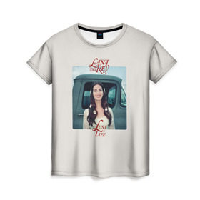 Женская футболка 3D с принтом Lana Del Rey в Санкт-Петербурге, 100% полиэфир ( синтетическое хлопкоподобное полотно) | прямой крой, круглый вырез горловины, длина до линии бедер | lana del rey | лана дель рей