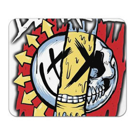 Коврик прямоугольный с принтом MIXED UP Blink-182 в Санкт-Петербурге, натуральный каучук | размер 230 х 185 мм; запечатка лицевой стороны | 3 | mixed | rock | музыка | рок | череп