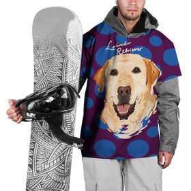 Накидка на куртку 3D с принтом Лабрадор Ретривер в Санкт-Петербурге, 100% полиэстер |  | animal | dog | labrador retriever | pet | puppy | арт | животные | лабрадор | пес | собаки