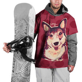 Накидка на куртку 3D с принтом Корги в Санкт-Петербурге, 100% полиэстер |  | corgi | dog | pembroke | welsh corgi | вельш корги | пемброк | пес