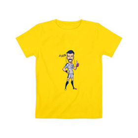 Детская футболка хлопок с принтом Буффон в Санкт-Петербурге, 100% хлопок | круглый вырез горловины, полуприлегающий силуэт, длина до линии бедер | buffon | football | juventus | италия | ювентус