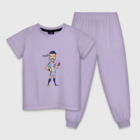 Детская пижама хлопок с принтом Буффон в Санкт-Петербурге, 100% хлопок |  брюки и футболка прямого кроя, без карманов, на брюках мягкая резинка на поясе и по низу штанин
 | buffon | football | juventus | италия | ювентус