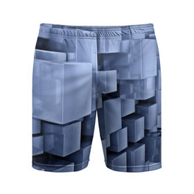 Мужские шорты 3D спортивные с принтом Текстура в Санкт-Петербурге,  |  | abstract | abstraction | block | tessera | абстракция | кубики | текстура