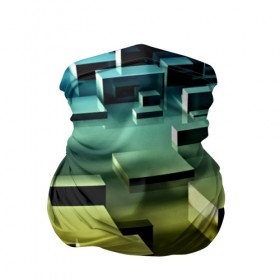 Бандана-труба 3D с принтом Плавающие кубы в Санкт-Петербурге, 100% полиэстер, ткань с особыми свойствами — Activecool | плотность 150‒180 г/м2; хорошо тянется, но сохраняет форму | Тематика изображения на принте: abstract | abstraction | block | tessera | абстракция | кубики | текстура