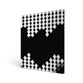 Холст квадратный с принтом Шахматная клетка в Санкт-Петербурге, 100% ПВХ |  | abstract | abstraction | block | tessera | абстракция | клетка | кубики | текстура