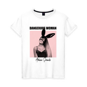 Женская футболка хлопок с принтом Ariana Grande в Санкт-Петербурге, 100% хлопок | прямой крой, круглый вырез горловины, длина до линии бедер, слегка спущенное плечо | ariana grande