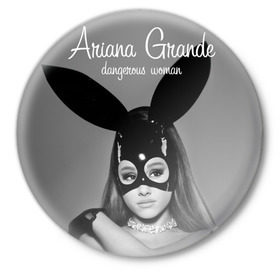 Значок с принтом Ariana Grande в Санкт-Петербурге,  металл | круглая форма, металлическая застежка в виде булавки | Тематика изображения на принте: ariana grande