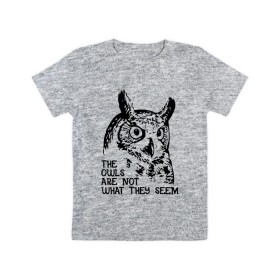 Детская футболка хлопок с принтом Twin Peaks Owl в Санкт-Петербурге, 100% хлопок | круглый вырез горловины, полуприлегающий силуэт, длина до линии бедер | животные | надпись | птицы | сериал | сова | твин пикс | фильмы
