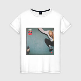 Женская футболка хлопок с принтом Moby 2 в Санкт-Петербурге, 100% хлопок | прямой крой, круглый вырез горловины, длина до линии бедер, слегка спущенное плечо | moby | моби