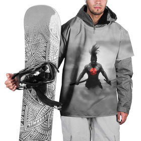 Накидка на куртку 3D с принтом Самурай в Санкт-Петербурге, 100% полиэстер |  | Тематика изображения на принте: ниндзя | самурай | туман | япония