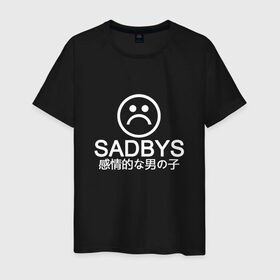 Мужская футболка хлопок с принтом Sad Boys (Logo) в Санкт-Петербурге, 100% хлопок | прямой крой, круглый вырез горловины, длина до линии бедер, слегка спущенное плечо. | boy | boys | logo | sad
