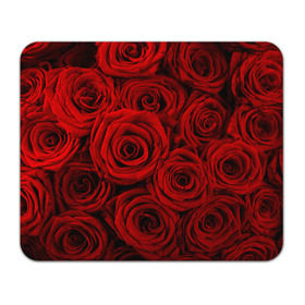 Коврик прямоугольный с принтом Красные розы в Санкт-Петербурге, натуральный каучук | размер 230 х 185 мм; запечатка лицевой стороны | Тематика изображения на принте: букет | красный | розы | цветы