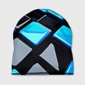 Шапка 3D с принтом Абстрактные кубы в Санкт-Петербурге, 100% полиэстер | универсальный размер, печать по всей поверхности изделия | Тематика изображения на принте: 