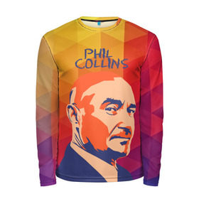 Мужской лонгслив 3D с принтом Phil Collins в Санкт-Петербурге, 100% полиэстер | длинные рукава, круглый вырез горловины, полуприлегающий силуэт | phil collins | актер | альтернатива | британский певец | музыкант | рок