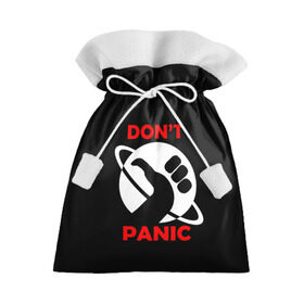 Подарочный 3D мешок с принтом Don`t panic в Санкт-Петербурге, 100% полиэстер | Размер: 29*39 см | dont panic
