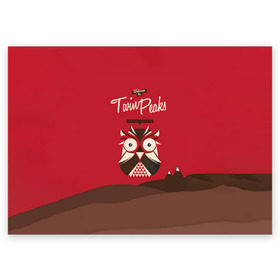 Поздравительная открытка с принтом Добро пожаловать в Twin Peaks в Санкт-Петербурге, 100% бумага | плотность бумаги 280 г/м2, матовая, на обратной стороне линовка и место для марки
 | дьявол | крафт | плакат | ретро | сова | твин пикс