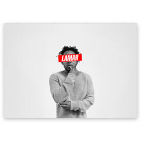 Поздравительная открытка с принтом Lamar в Санкт-Петербурге, 100% бумага | плотность бумаги 280 г/м2, матовая, на обратной стороне линовка и место для марки
 | Тематика изображения на принте: kendrick lamar | кендрик ламар | рэп. | хип хоп
