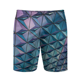Мужские шорты 3D спортивные с принтом Текстура Polygonal в Санкт-Петербурге,  |  | polygon | абстракция | текстура