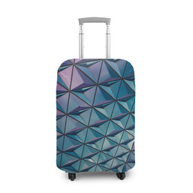 Чехол для чемодана 3D с принтом Текстура Polygonal в Санкт-Петербурге, 86% полиэфир, 14% спандекс | двустороннее нанесение принта, прорези для ручек и колес | polygon | абстракция | текстура