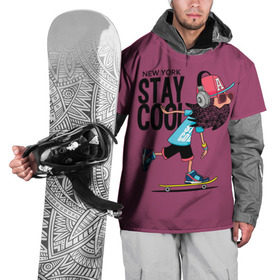 Накидка на куртку 3D с принтом Stay cool в Санкт-Петербурге, 100% полиэстер |  | baseball cap | beard | city | cool | extreme | headphones | hipster | movement | new york | skateboard | speed | sport | stay cool | крутой | скейтборд | хипстер