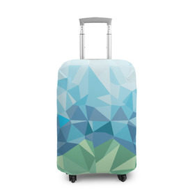 Чехол для чемодана 3D с принтом URAL polygonal в Санкт-Петербурге, 86% полиэфир, 14% спандекс | двустороннее нанесение принта, прорези для ручек и колес | polygonal | yaaydesign | екатеринбург | поли | полигональный | россия | урал