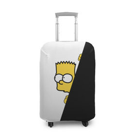 Чехол для чемодана 3D с принтом Барт в Санкт-Петербурге, 86% полиэфир, 14% спандекс | двустороннее нанесение принта, прорези для ручек и колес | барт | гомер | симпсоны