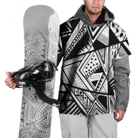Накидка на куртку 3D с принтом Black and white (1) в Санкт-Петербурге, 100% полиэстер |  | Тематика изображения на принте: 