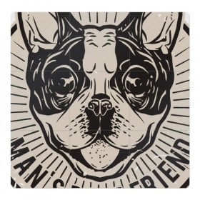 Магнитный плакат 3Х3 с принтом Лучший друг человека в Санкт-Петербурге, Полимерный материал с магнитным слоем | 9 деталей размером 9*9 см | Тематика изображения на принте: dog | friend | друг | пёс | питомец | семья | собака | человек